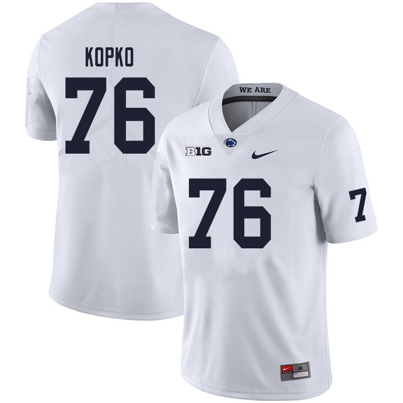 Men #76 Justin Kopko Penn State Nittany Lions College Football Jerseys Sale-White